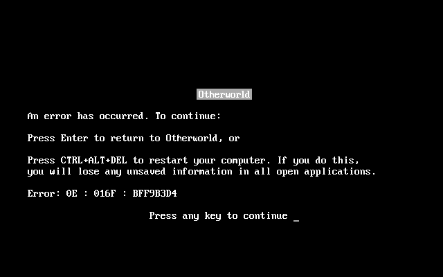 Blue Screen of Death